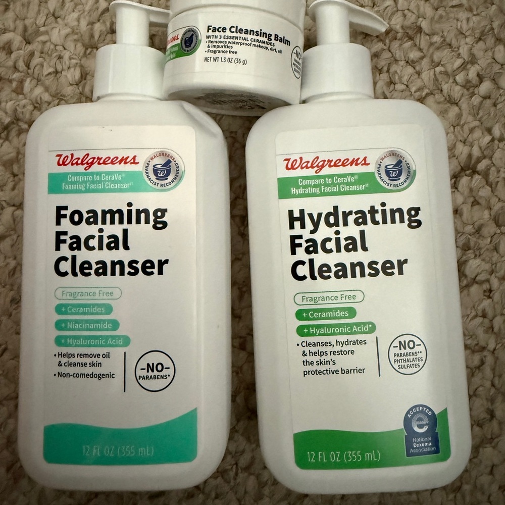 Foaming and Hydrating Facial Cleanser and Balm Like CERAVE